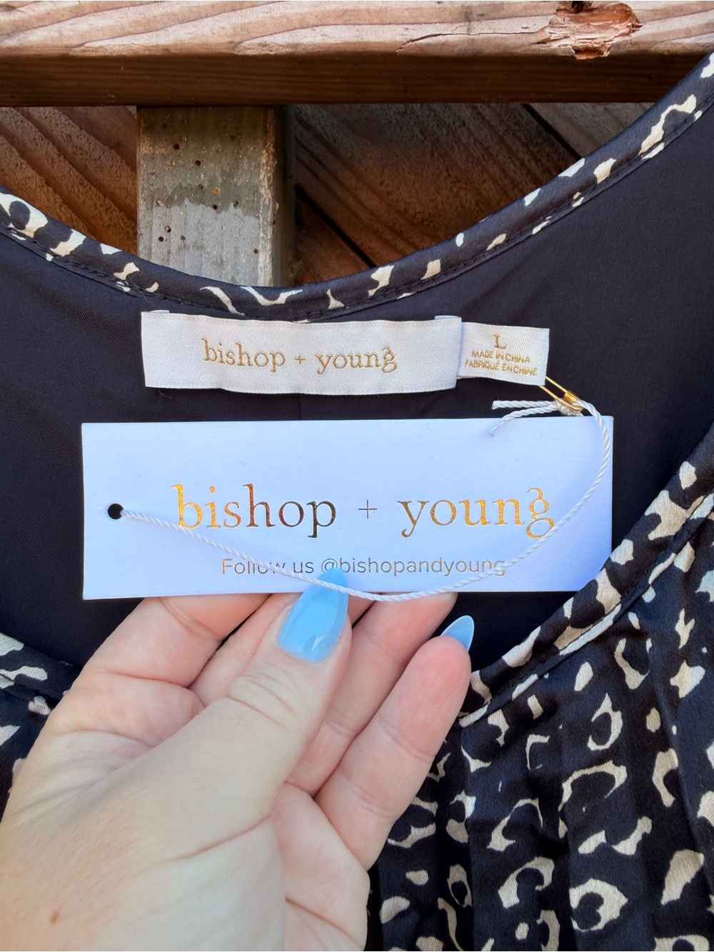 bishop + young Black and Cream Leopard Maxi Slip Dress - Picture 5 of 6